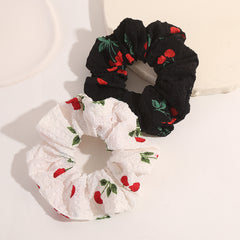 2pcs Fruit Print Scrunchie