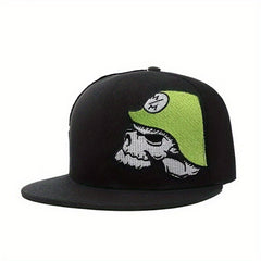 Skull Embroidery Baseball Cap Sunscreen Snap Back Hat Lightweight