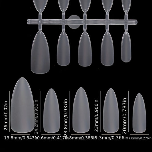 100pcs Soft Gel Nail Tips Almond Shaped False Nail Tips For Nail Extension