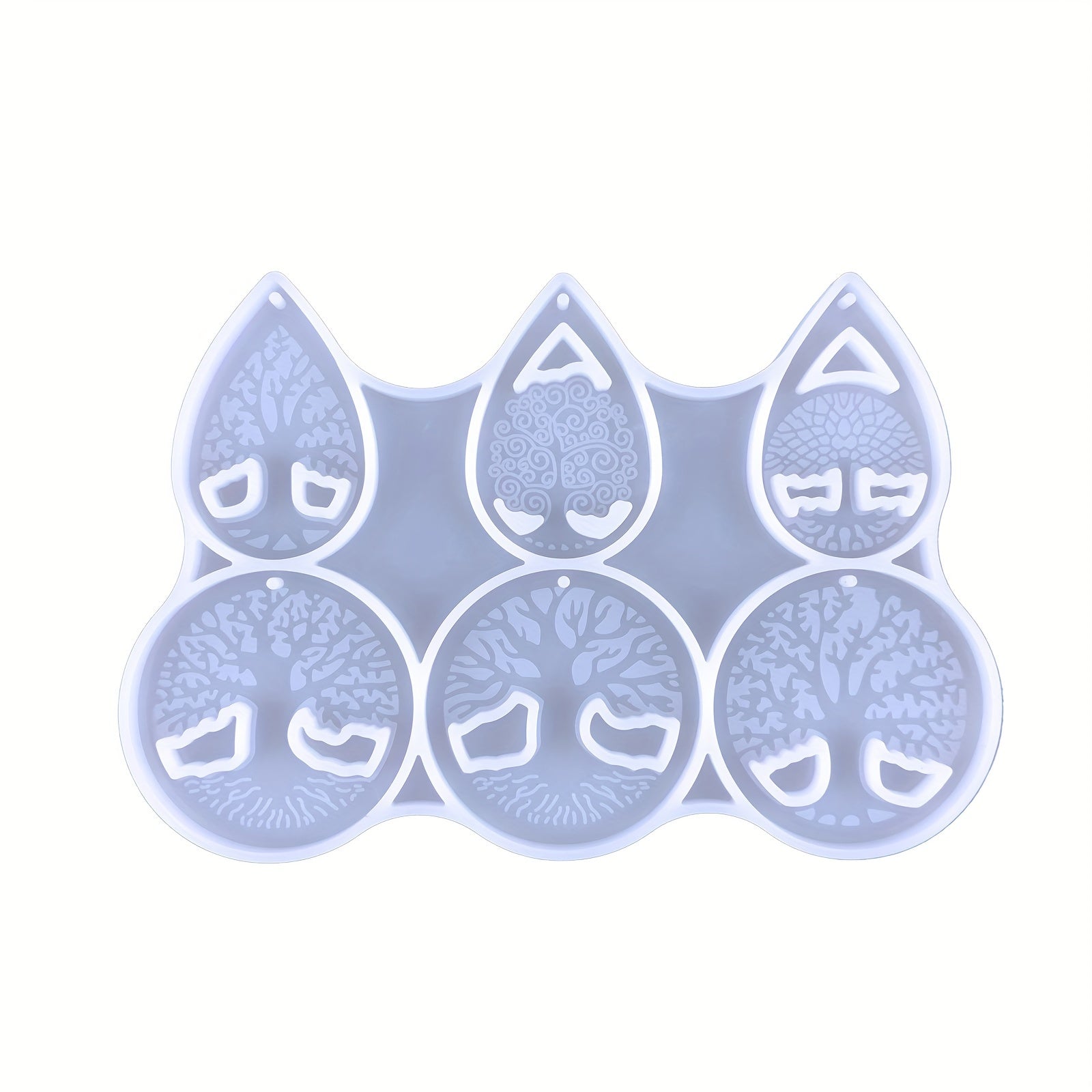 Tree Of Life Resin Earring Pendants Silicone Molds DIY Crystal Epoxy