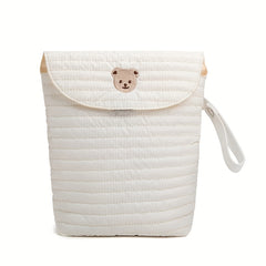 Large Capacity Oxford Cloth Diaper Bag Reusable Mommy Tote with Bear