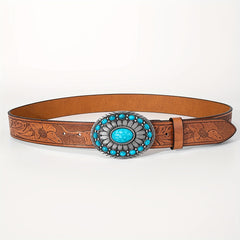 Embossed Leather Belt Vintage Casual Business Belt For Men