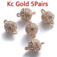 5Pairs Rhinestone Pendants Magnet Connected Clasps for Jewelry Making