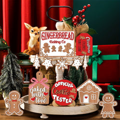 Christmas Tiered Tray Decor Wooden Sign Xmas Tabletop Farmhouse Coffee Signs