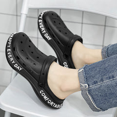 Men's Letter Print Quick Drying Anti-Skid Clogs Slippers