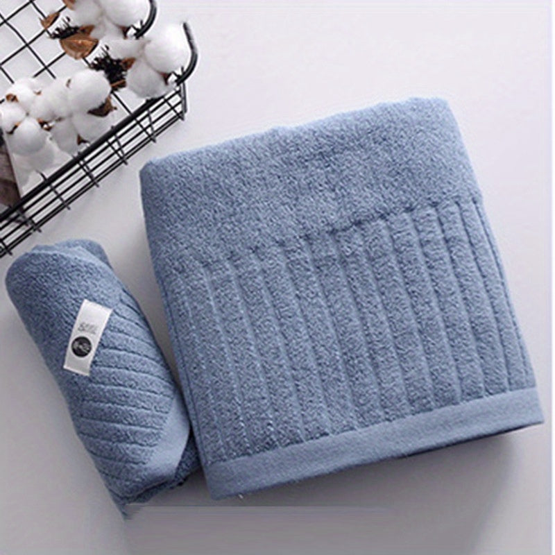 Soft Solid Bath Towel Water Absorbent 27x55in