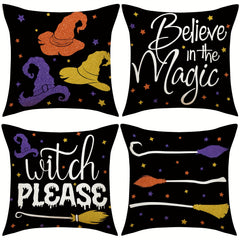 Halloween Linen Throw Pillow Covers