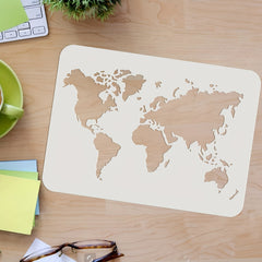 World Map Stencil Template 29.72x21.08 cm Plastic Map Painting Stencil