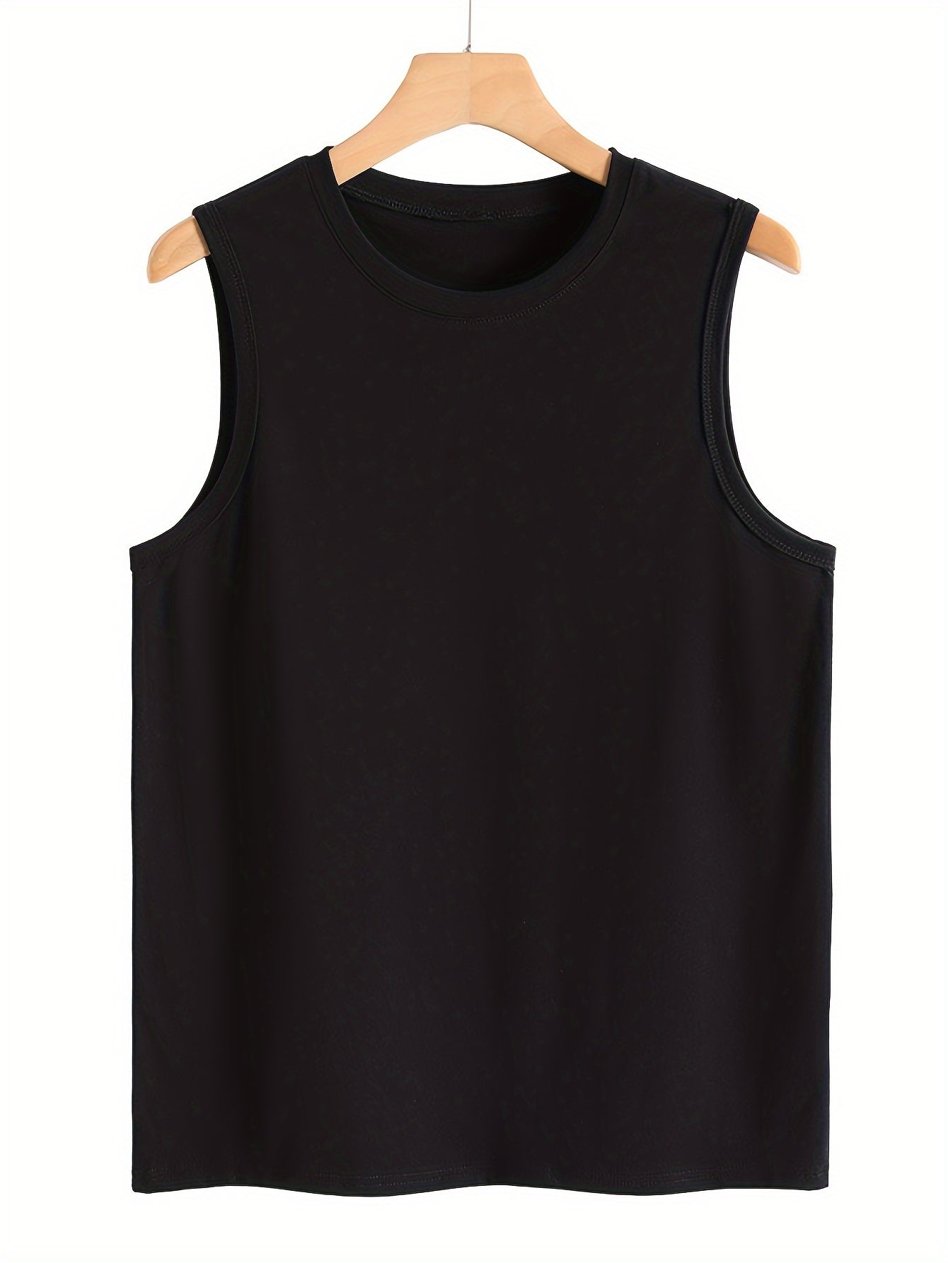 Casual Sports Vest Round Neck Stretch Sporty Top