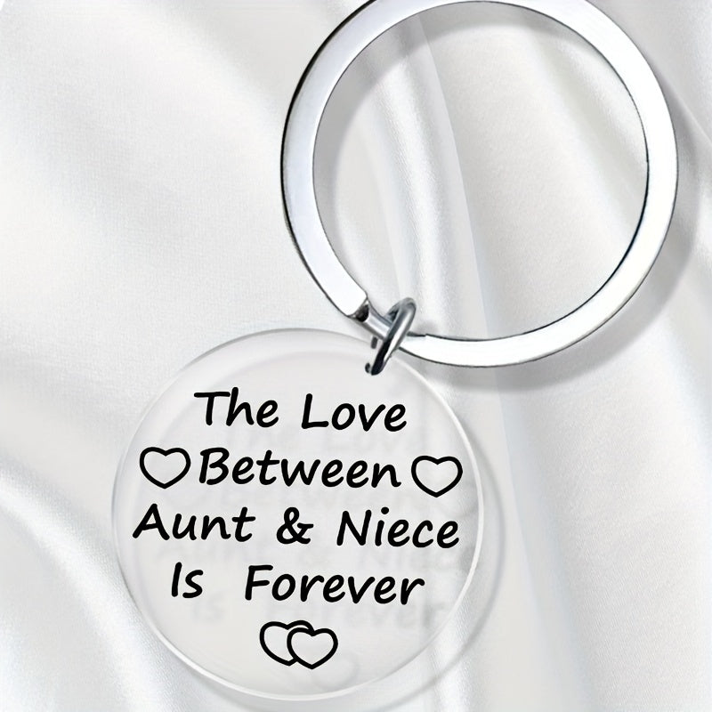 Aunt Niece Love Forever Keychain Metal Key Ring Gift