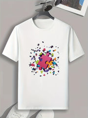 Puzzles Print Men's Graphic T shirt Casual Comfy Tees For Summer Mens Clothing