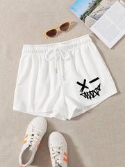 Y2K Sports Elastic Drawstring Shorts Women's Clothing