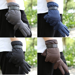 Winter Thickened Windproof Warm Gloves Long Plus Velvet Touchscreen