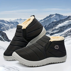 Fur Lined Thermal Snow Boots Waterproof Ankle Boots