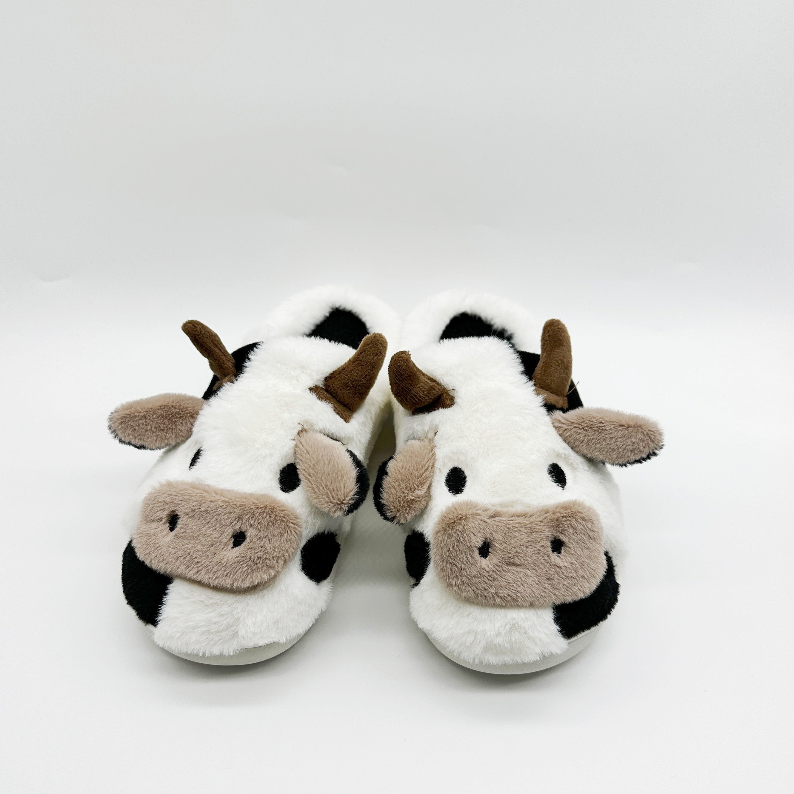 Men's Cartoon Cow Plush Lining Slides