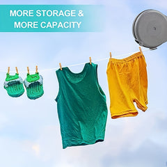 1pc Retractable Clothesline Portable Heavy Duty Washing Line PVC