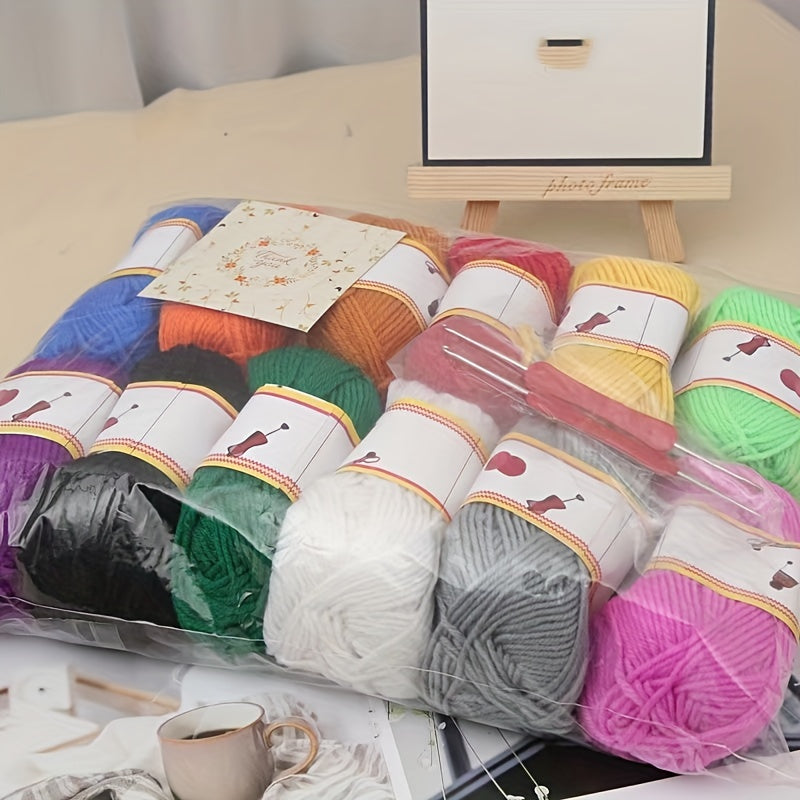 12 Rolls DIY Knitting Yarn Handwork Woolen Painting Crafts Decoration 12 X 50g