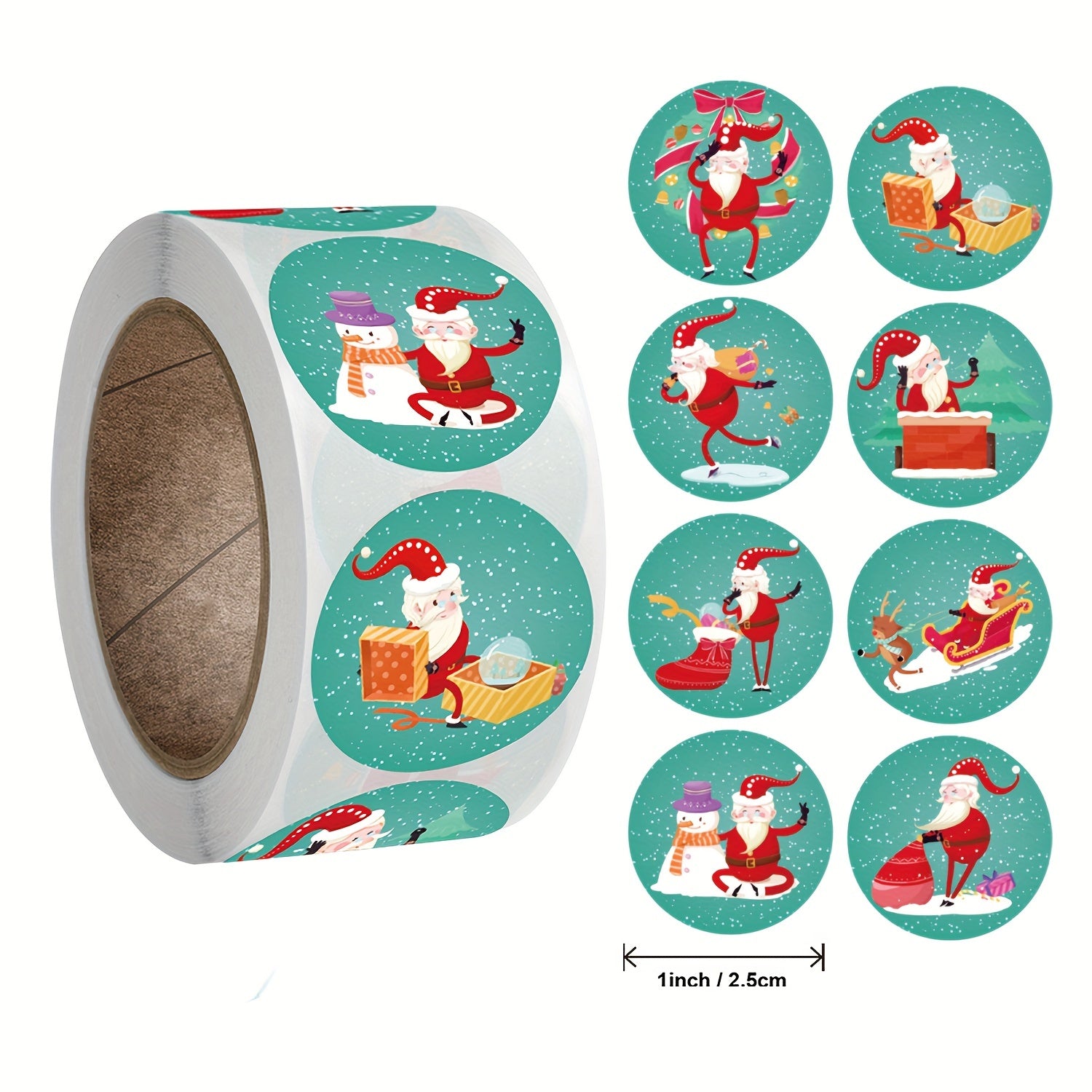 500 Sheets Christmas Gift Collection Adhesive Sticker Label
