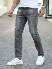 Men's Slim Fit Washed Denim Jeans