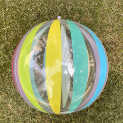 Colorful Striped Beach Ball 8 inch PVC Material Non Feathered