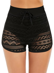 Lace Tie Waist Beachwear Shorts