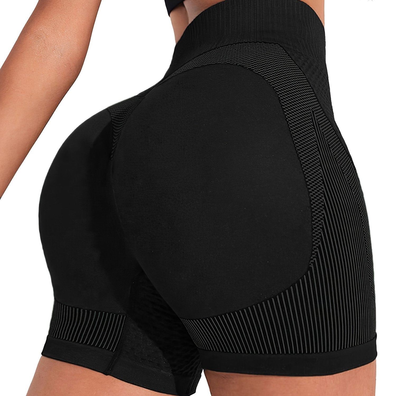 Seamless Hip Lifting Yoga Shorts High Waist Workout Activewear