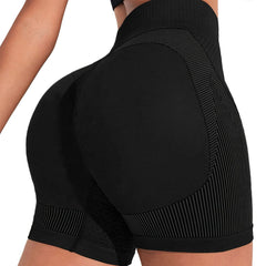 Seamless Hip Lifting Yoga Shorts High Waist Workout Activewear