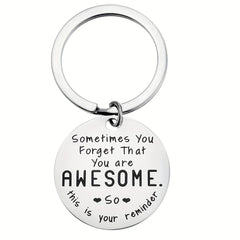 Motivational Keychain Gift with 'You Are Awesome' Message