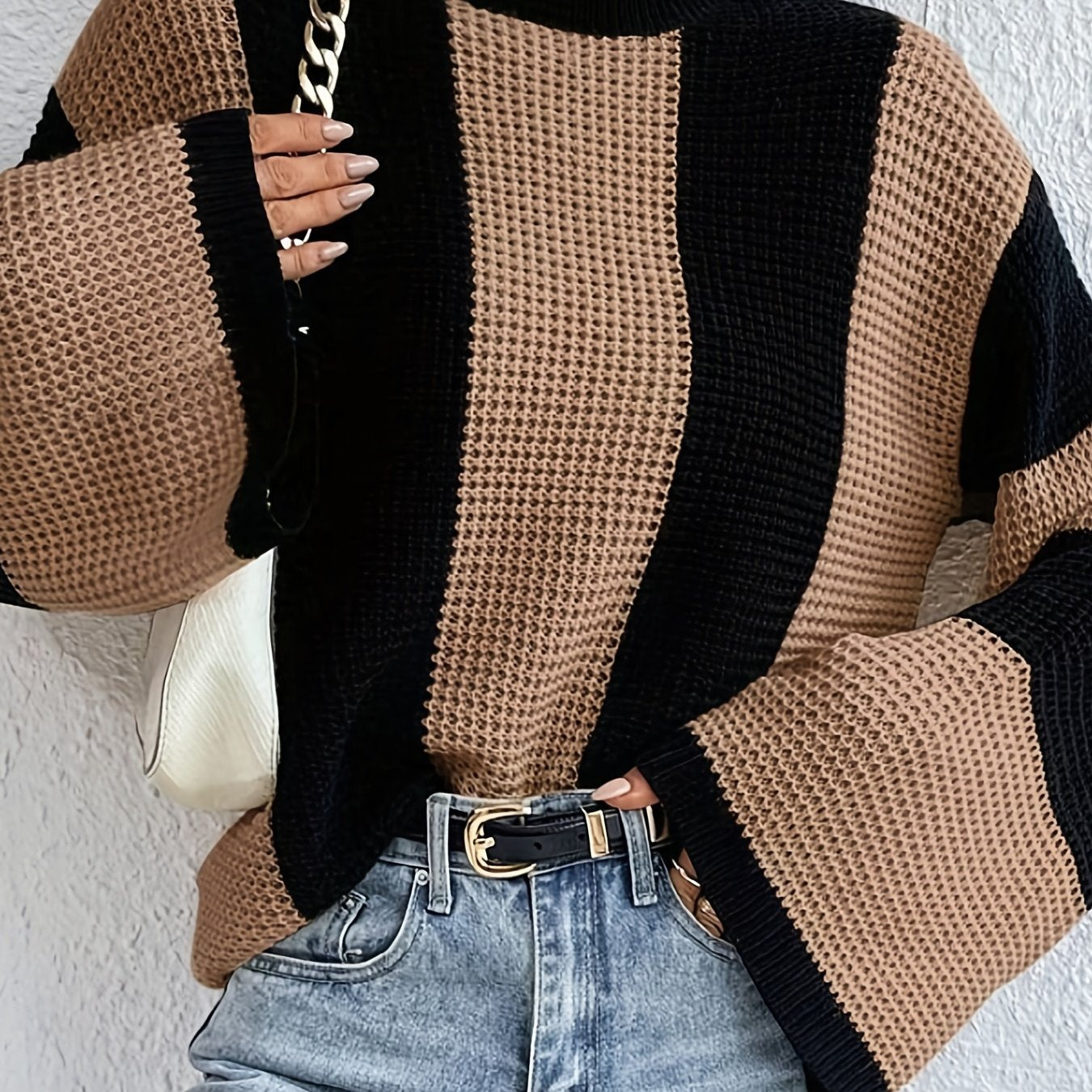 Colorblock Round Neck Jumper
