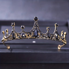 Vintage Rhinestone Crown Princess Headband for Girls