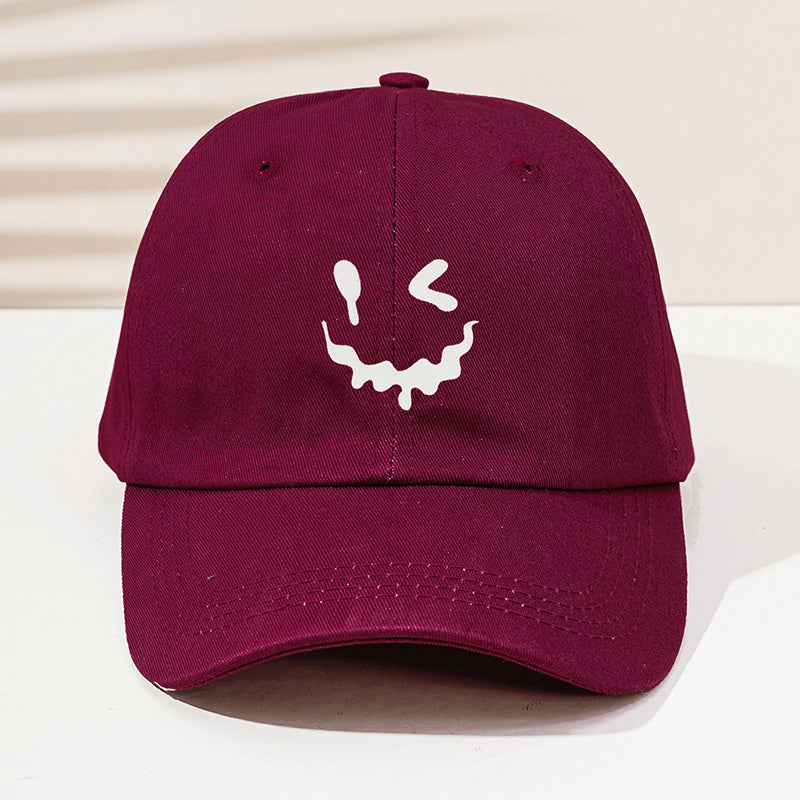 Melting Face Baseball Cap Casual Adjustable Sports Hat Womens Mens Unisex