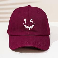 Melting Face Baseball Cap Casual Adjustable Sports Hat Womens Mens Unisex