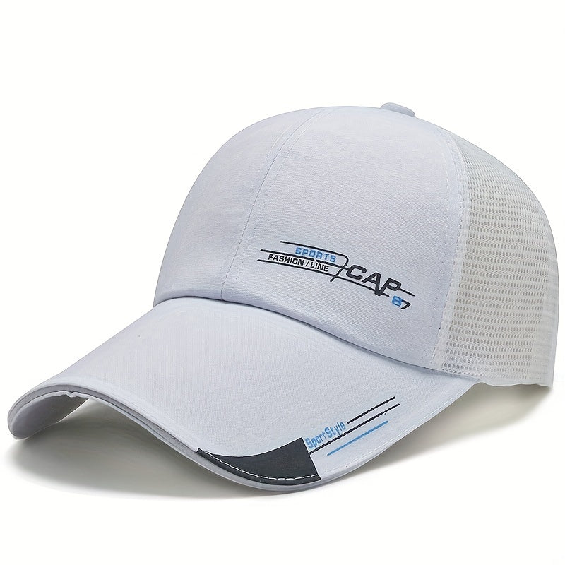 Men's Outdoor Sunshade Hat with Tidal Printing Breathable Mesh