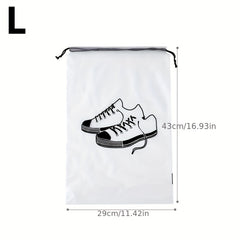 5pcs Portable Shoe Storage Bag Drawstring Foldable Travel Organizer