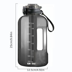 1900ml 64oz Large Capacity Water Bottle with Time Marker and Straw