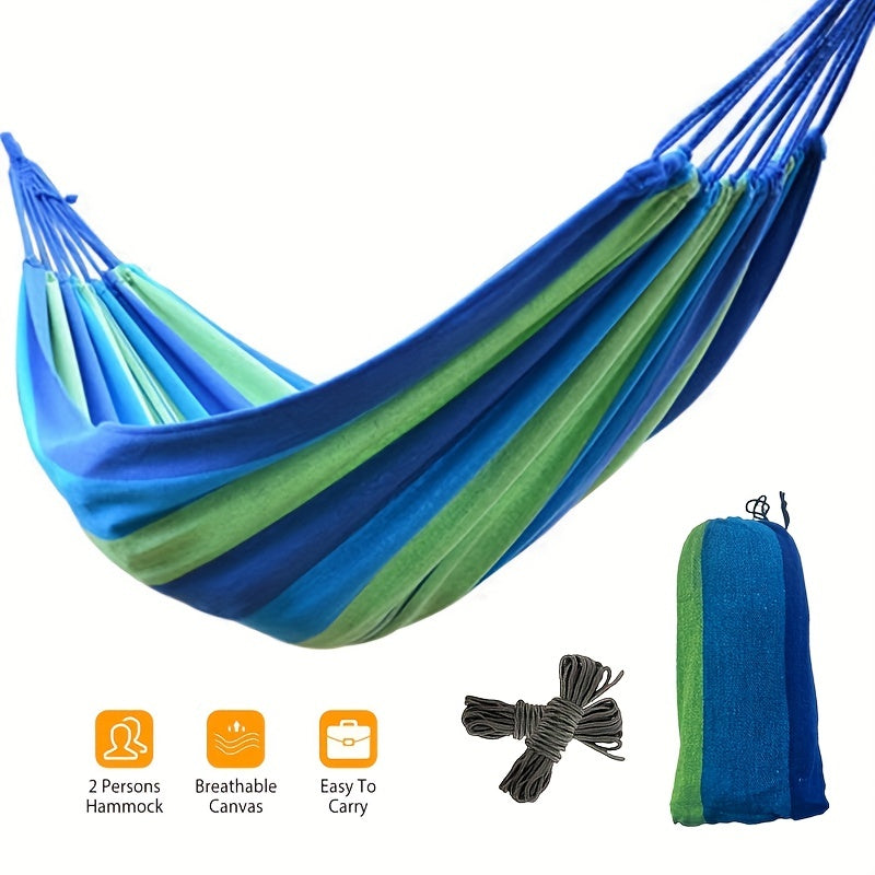 1pc Portable Outdoor Camping Hammock for 1-2 Person Hanging Bed