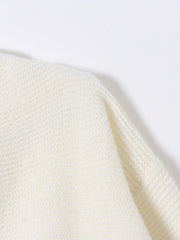 Casual Sweater Women's Plus Solid Button Long Sleeve V Neck