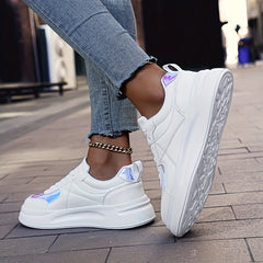 Colorful Flat Heighten Skate Shoes Casual Wear