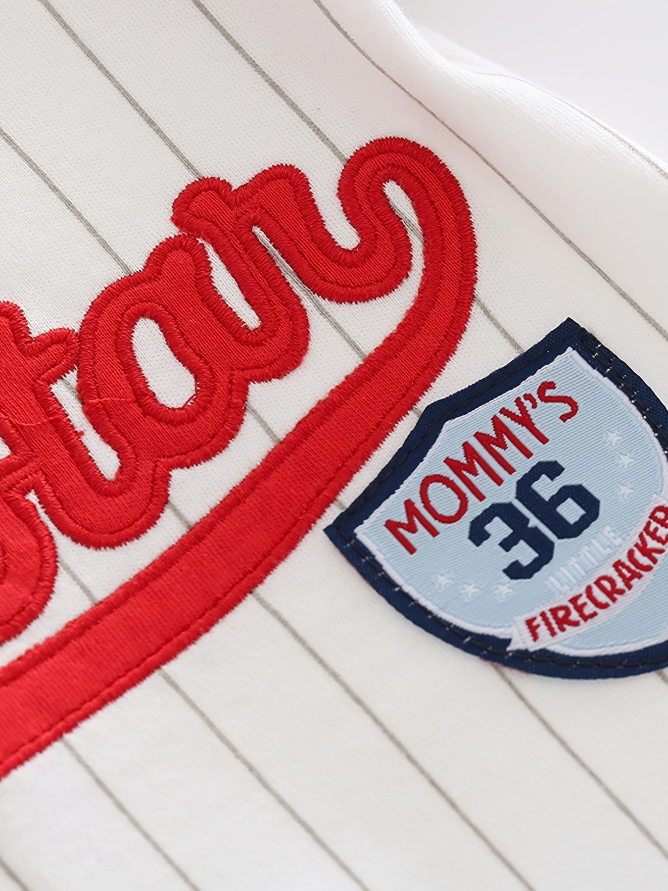 Newborn Block Baseball Romper Stripe Letter Jumpsuit