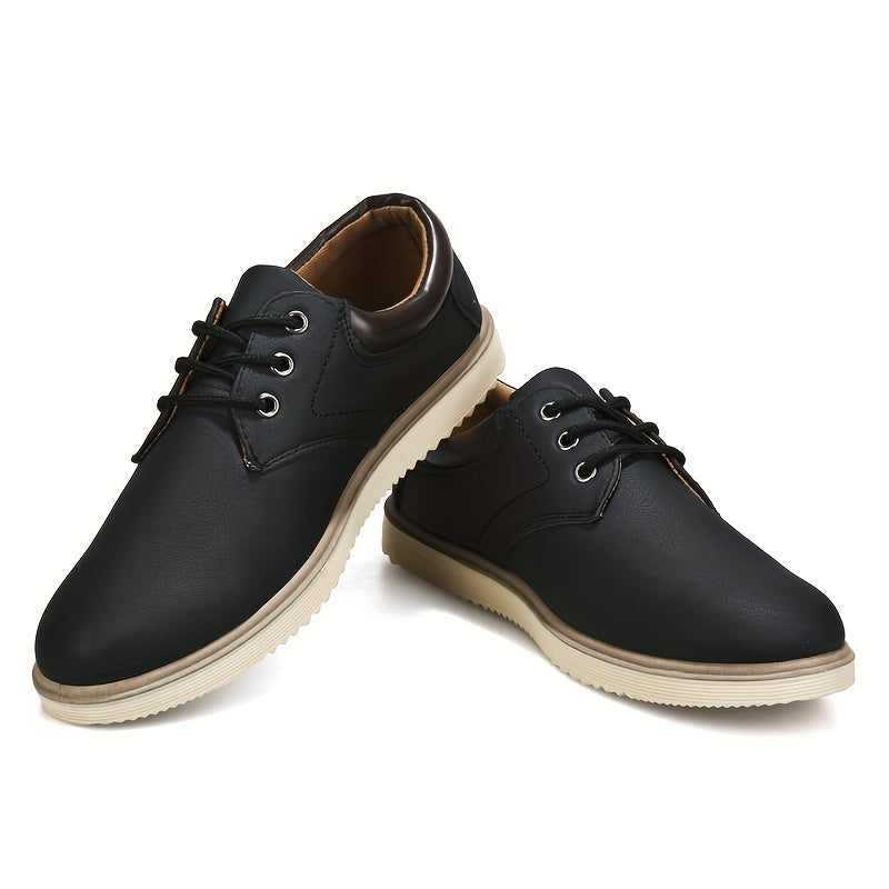 Men's Padded Collar Derby Shoes Lace up Front Business Formal