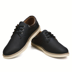 Men's Padded Collar Derby Shoes Lace up Front Business Formal