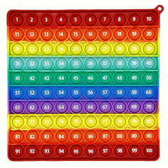 100 Numbers Counting Math Learning Toys Rainbow Push Bubble Educational Toys