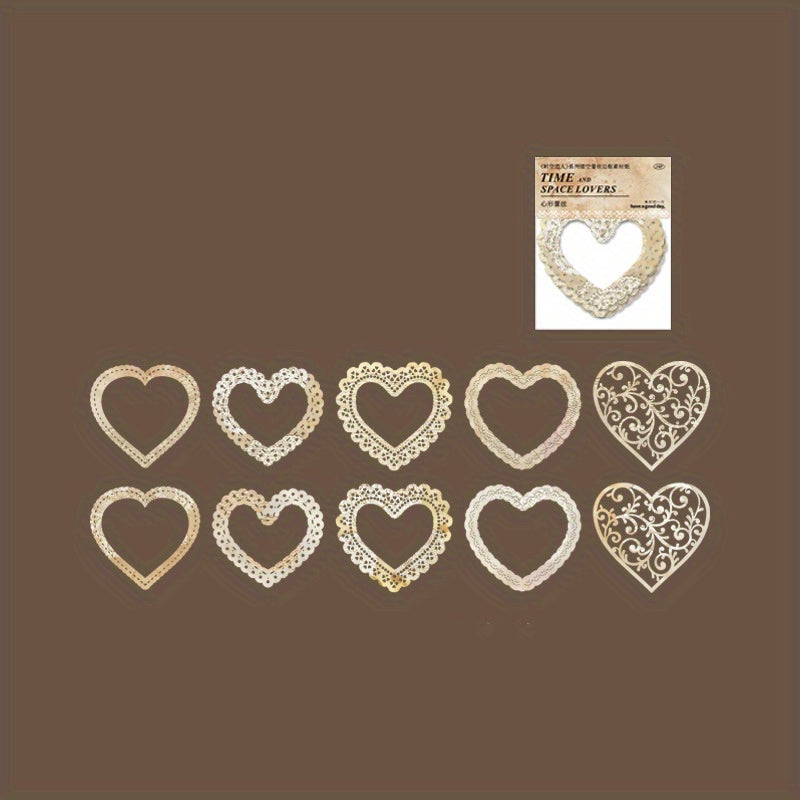 10pcs Lace Border Landscaping Paper for Journal DIY Decorating