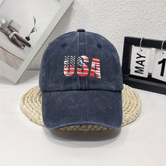 Flag Pattern Men's Denim Baseball Cap