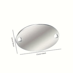 Personalized Stainless Steel Oval Tag with Laser Engraving