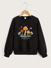 Kidlife Portrait Graphic Long Sleeve Sweatshirt Girls' Top