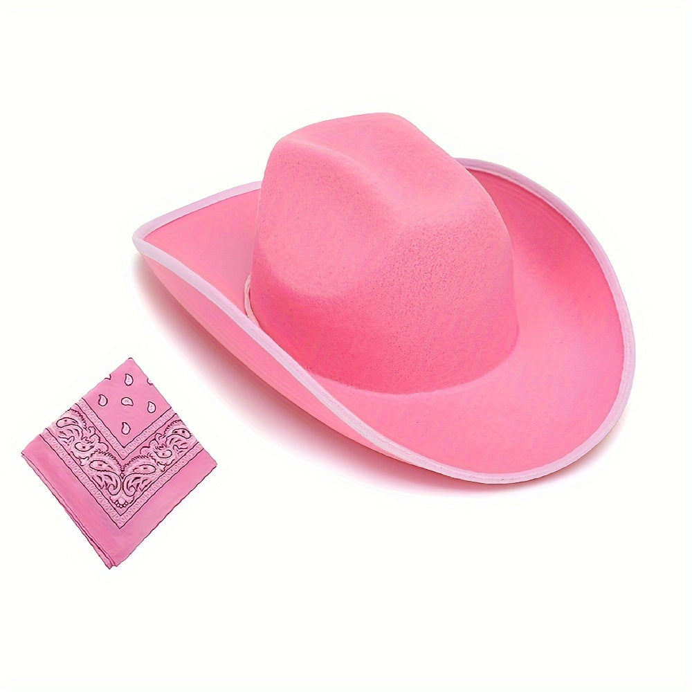 Pink Brown Cowboy Hat Dress Up Costume Clothes Pretend Play Party Favors