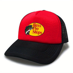 Fish Print Trucker Hat Cotton Baseball Cap Hip Hop Sun Shade Dad Hats
