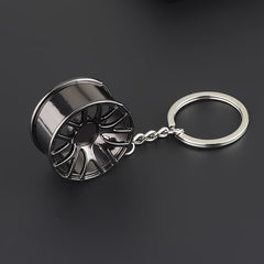 2pcs Mini Metal Tire Keychain Pendant for Car Keys Backpacks Wallets