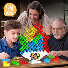 Balance Tower Building Set Colorful Family Party Game